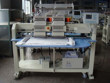 12 / 15 Colors Double Heads Embroidery Machine For Cap / T - shirt / Shoes / Flat Embroidery