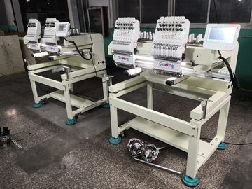 Two Heads Embroidery Machine Made In China With 15 Needles For Cap And T Shirts